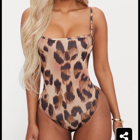 NWOT PrettyLilThing ANIMAL PRINT BODYSUIT - Picture 3 of 6